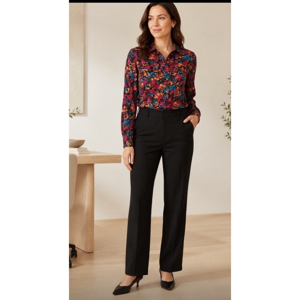 Investments Olivia Women XL Floral Mixed Print Relaxed Top Blouse